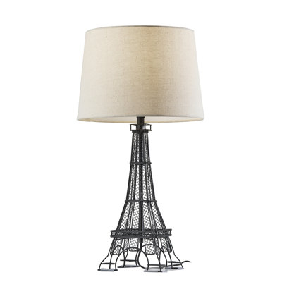 Lampe de table noire 25 po