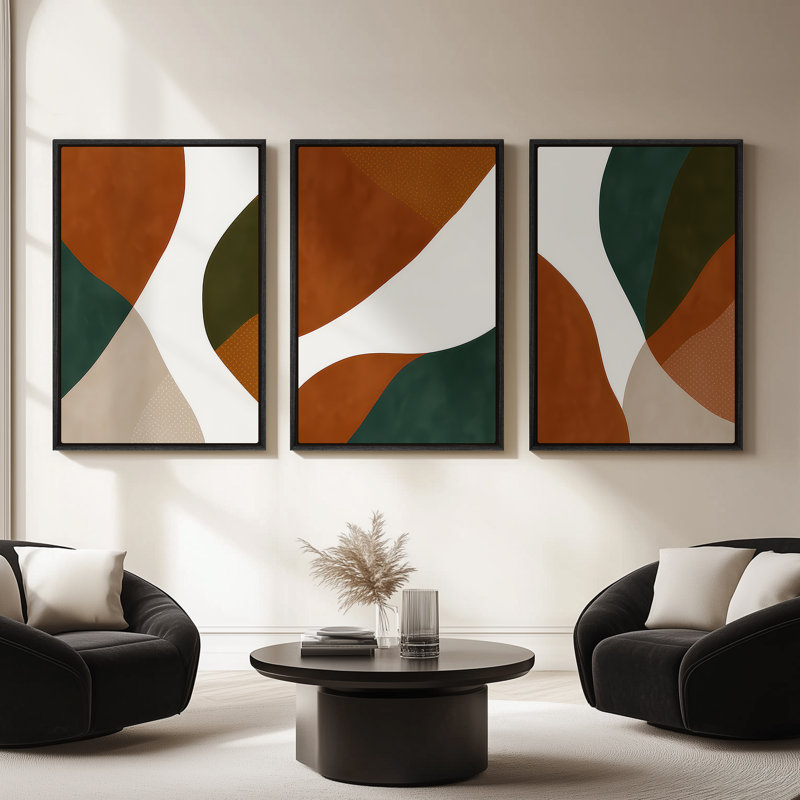 Art mural encadré sur toile, impressions murales abstraites rétro 24 "x 36", H 36 po x l 24 po, Noir