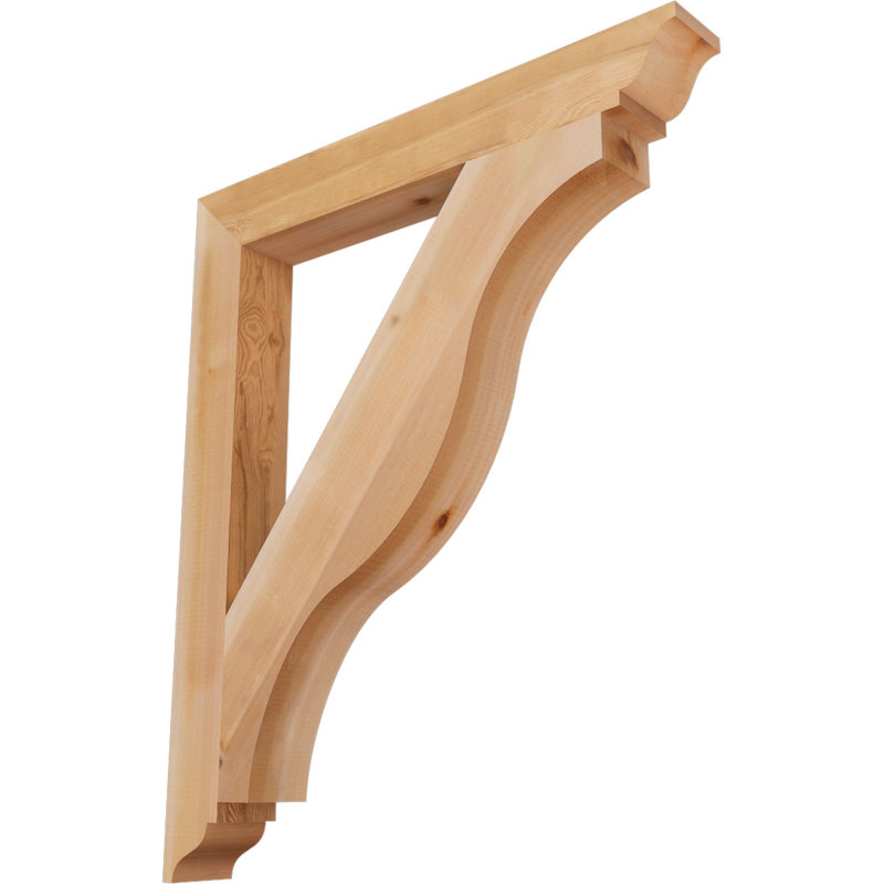 Support traditionnel Funston, Cèdre rouge de l'Ouest, Lisse, H 38 po x l 3,5 po x P 32 po