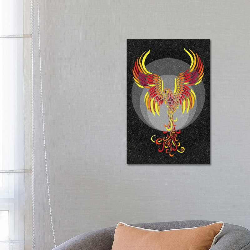 Fire Phoenix by Angelika Parker - Wrapped Canvas Print, 66.04 cm H x 45.72 cm W x 1.91 cm D