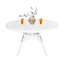 Ensemble de salle à manger 7 pièces pour 6 personnes, table de patio et chaises en aluminium bronze, table ronde de 48 po avec trou pour parasol-707780702-706861554