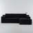 Modular Black Sofas, Foam Upholstered, Modern Design For Home