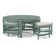 Table basse en rotin avec bancs Raffles