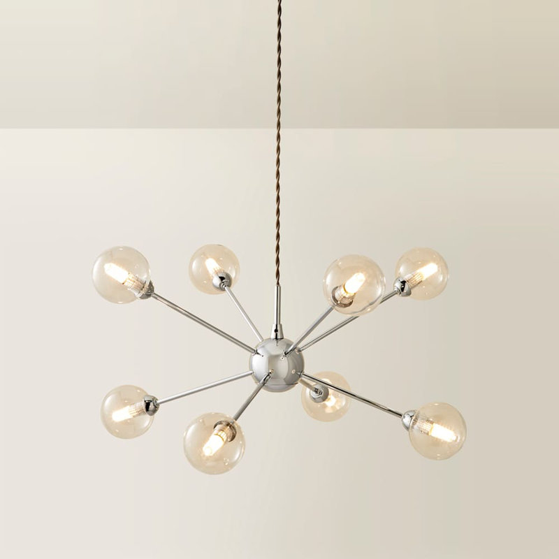 Victorville 8 - Light Chandelier, Polished Chrome