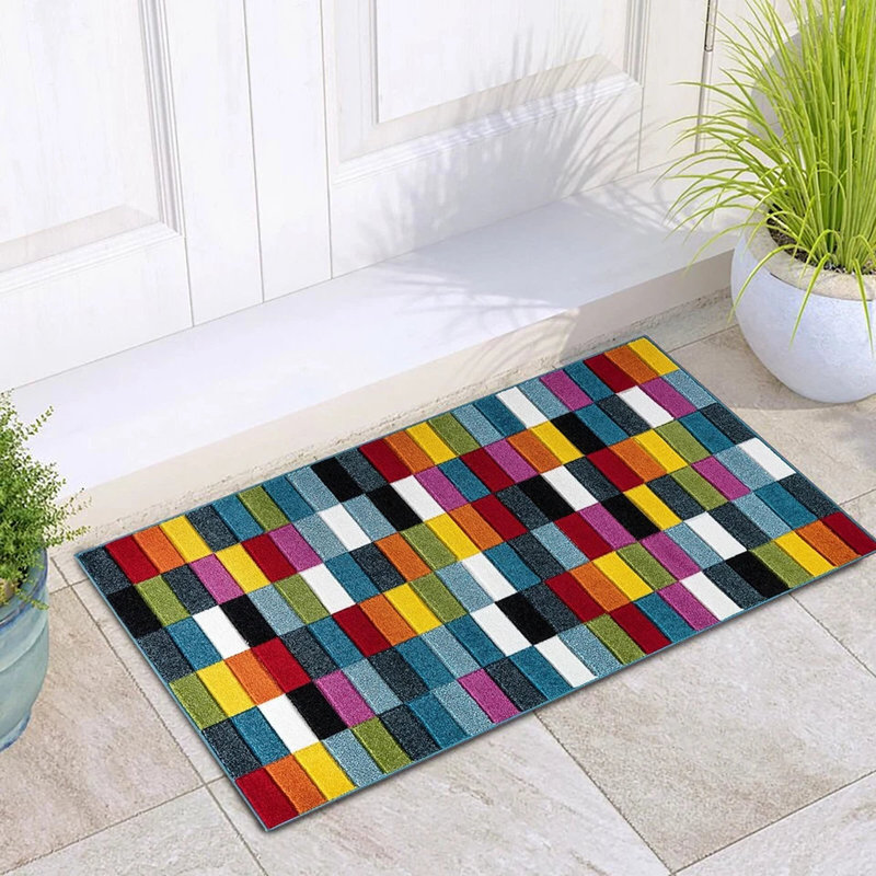 Cubes Geometric Rug & Runner – High Density Polypropylene Carpet, Easy Clean, Rectangle 160 x 230cm
