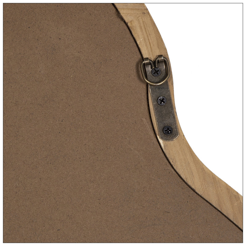 Miroir arqué en bois avec cadre unique