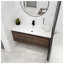 Meuble-lavabo flottant moderne 48 po avec lavabo - portes à fermeture douce et tiroir, armoire en contreplaqué noyer de Californie
