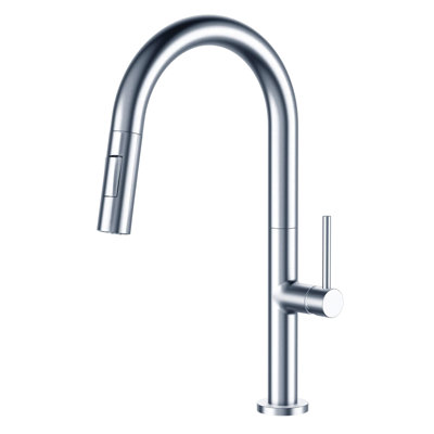 Robinet de cuisine rétractable à poignée simple avec accessoires