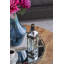 Vase en verre argenté