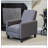 Linen Manual Push Back Recliner Chair-320699902