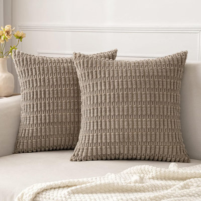  Housse de coussin rayée en polyester