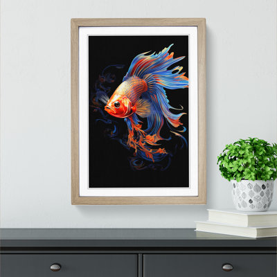 Fish Digital No.2 - Framed Print
