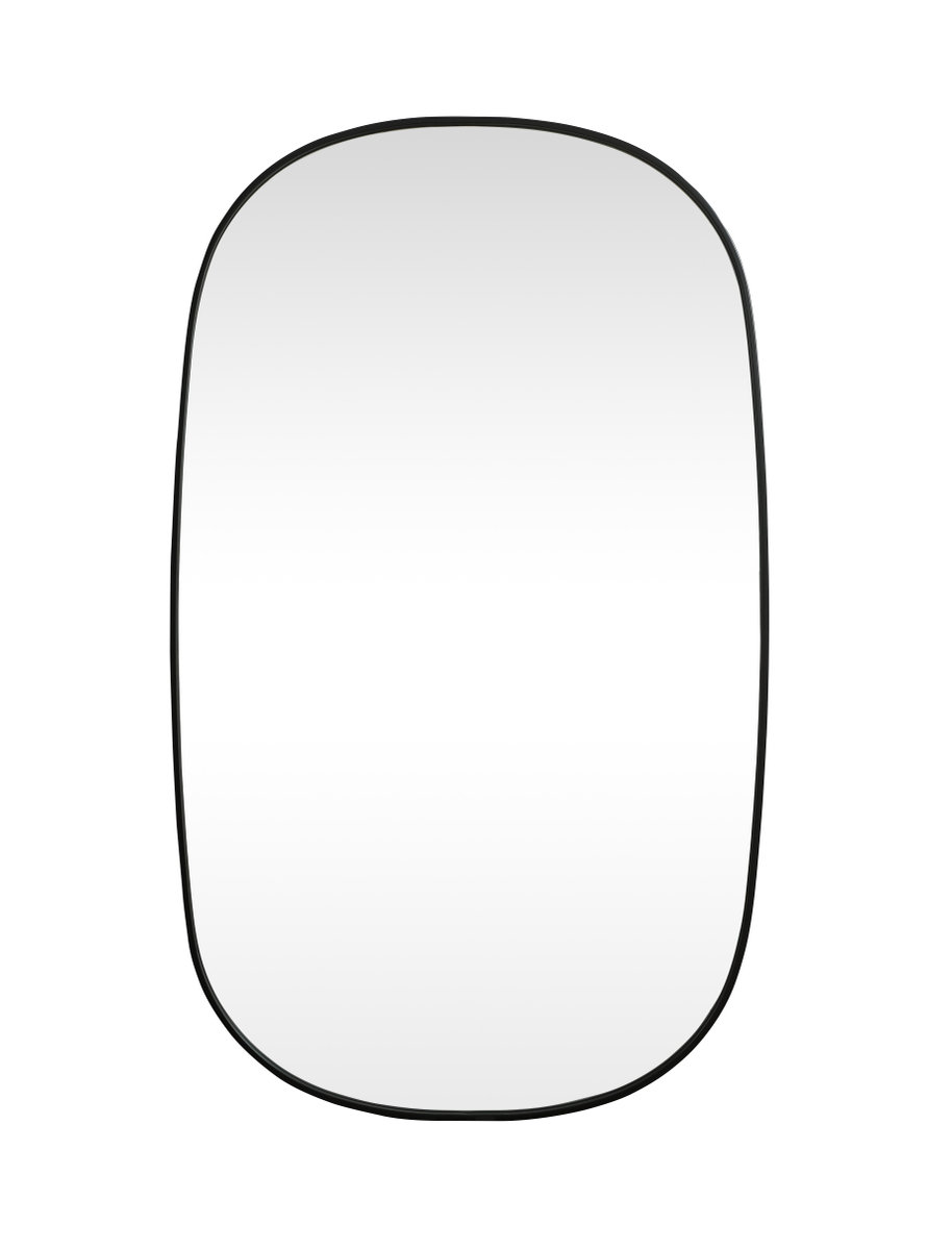 Bertin Metal Oval Wall Mirror, Black, 60"  x 36" 