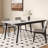 Cream wind rock slab rectangular dining table-104902786