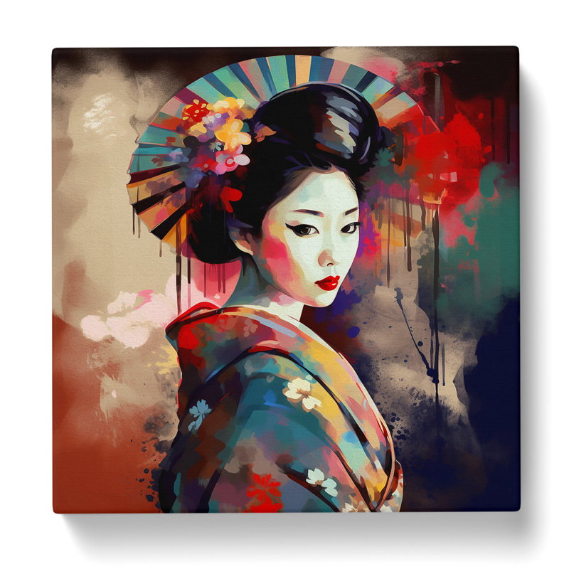Geisha Abstract No.3 - No Frame Print, 35cm H x 35cm W x 3cm D