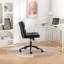 Chaise de bureau noire pivotante ajustable, siège large, fauteuil de coiffeuse-756570624