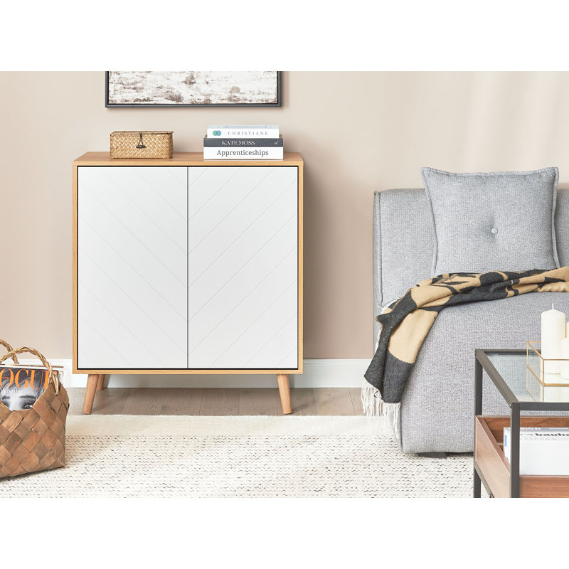Vivan 76cm Sideboard, Light Wood/Black