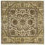 Hand-Knotted High-Quality Cream and Gold Square Area Rug