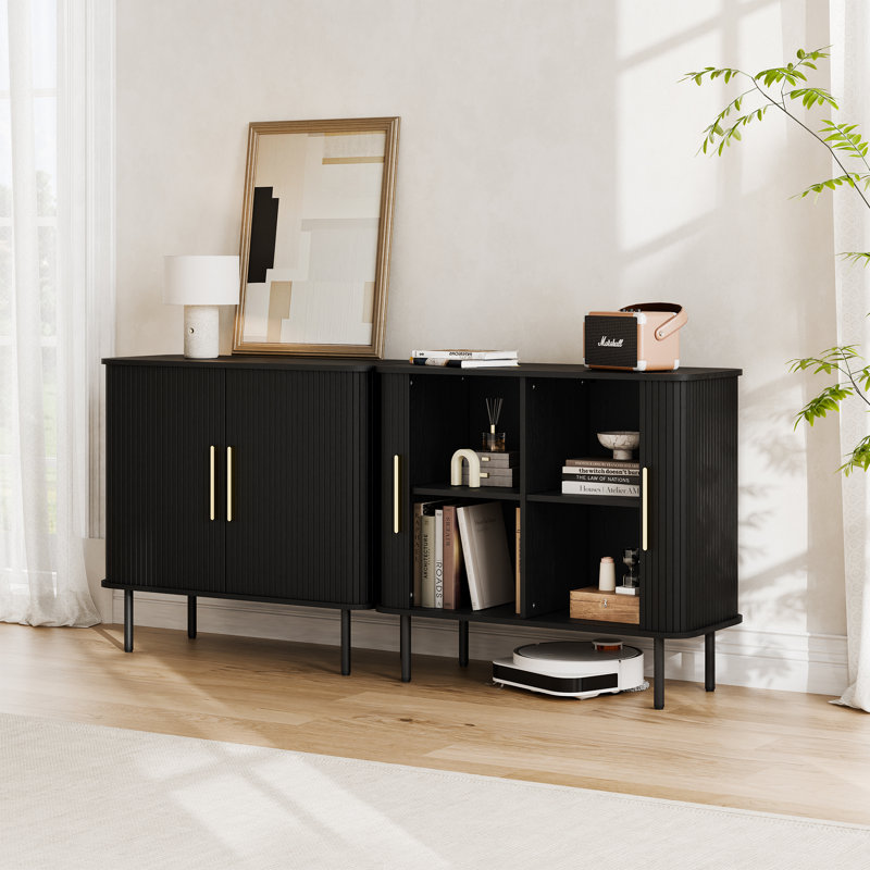 2-pack 31.7" Buffet Sideboard Cabinet with Adjustable Storage Shelves for Entryway, Hallway, Kitchen