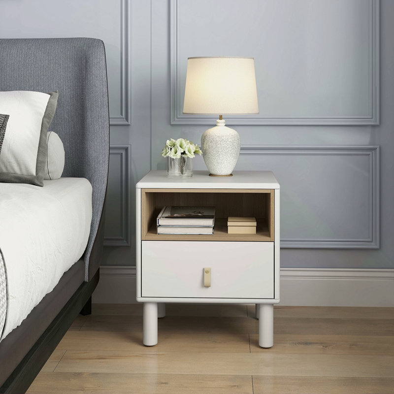 Single Drawer Bedside Table, Modern Style Bedside Table, Wooden Bedside Table, Bedside Table With Drawer, Side Table With Drawer, Compact Bedside Table, Nordic Style Bedside Table