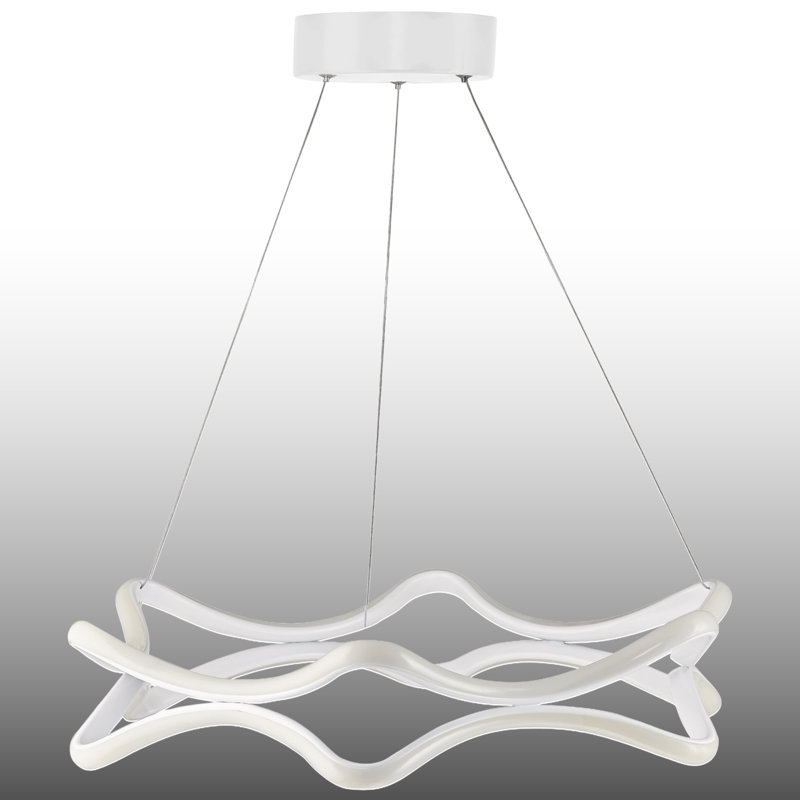Adjustable Height Aquaflow Ripple 4500/6500K LED Chandelier