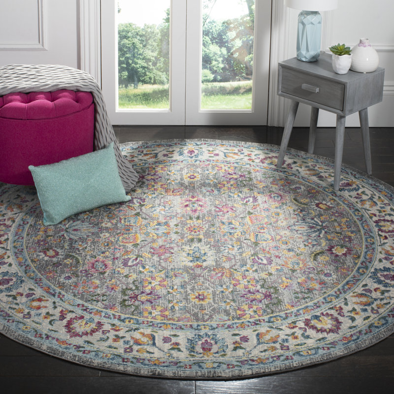 Tapis floral Doucet Performance, Rond 6 pi 7 po