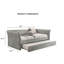 Lit de jour avec couchette, gris-1068367227