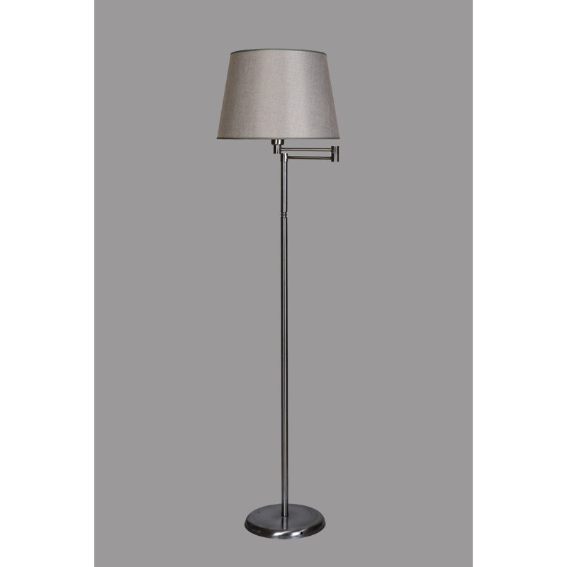Lampe sur pied 67 po Darella, gris, Chrome