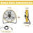 Heavy Duty Shroud Fan In Yellow With IP 44 Enclosed Powerful 1/4 Motor, High Velocity Air Circulator