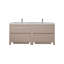 Meuble-lavabo double 70,9 po avec plateau en acrylique Beyerville-985461975