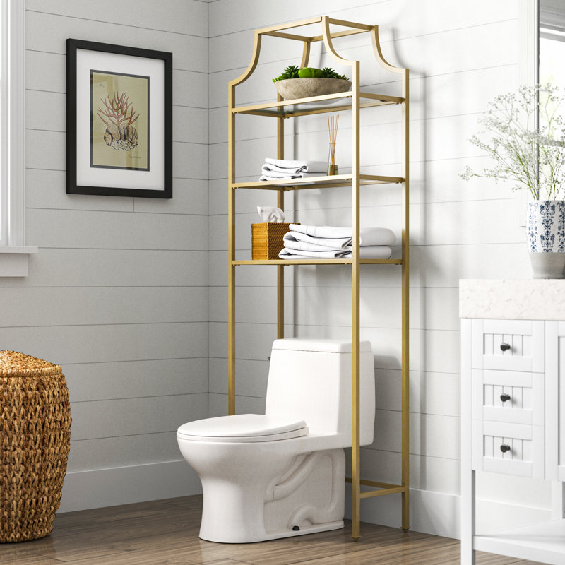 Rangement au-dessus de la toilette l 27,25 po x H 73 po x P 11 po Eiffe, Doré