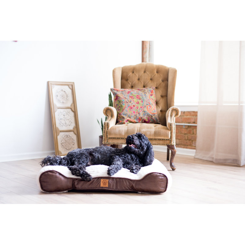 Orthopedic Faux Leather Pet Bed