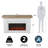 Cravenhall Real Flame 64 " W White Electric TV Stand with BTU 5100-123186354