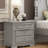 Grey 2-Drawer Nightstand