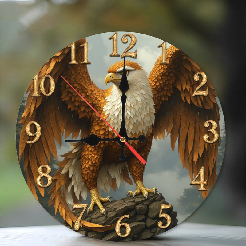 Eagle Wall Clock Art