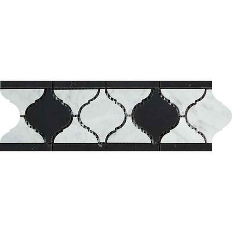 Blanc Carrara, Noir poli