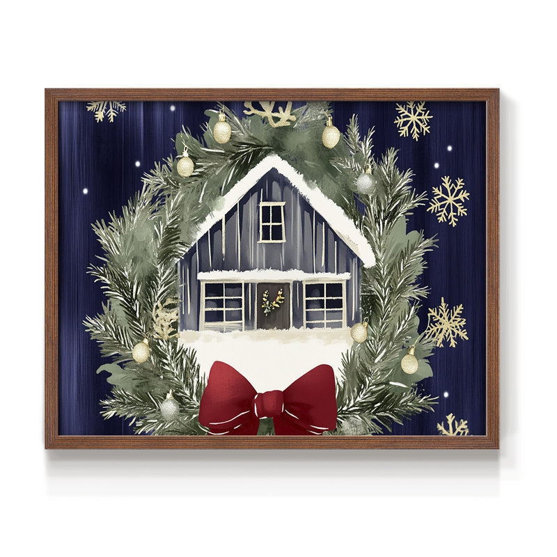 «Chirstmas Art» - Dccxxxxxxxx - Impression encadrée, H 16 po x l 20 po, Noyer