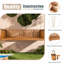Balancelle de patio en bois pour lit de jardin