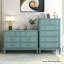 Armoire d'appoint en bois manufacturé bleu massif