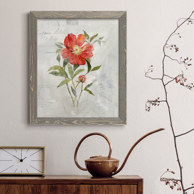 Lin pivoine - peinture sur toile encadrée