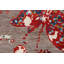 Tapis abstrait à teinture végétale noué à la main 5 x 8