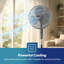 GEEPAS 16’’ Pedestal Fan 3 Blades, Oscillating 45W