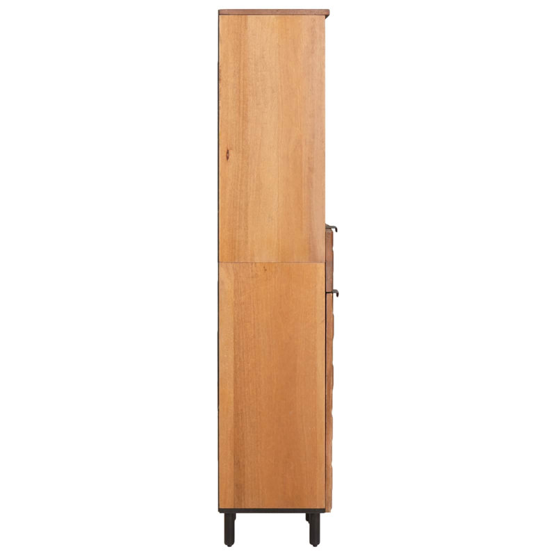 Solid Wood Bathroom Cabinet, Brown