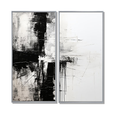Minimalisme noir et blanc, croix religieuse I - impressions sur toile noires