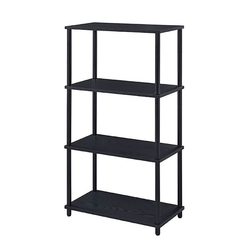 Bibliothèque noire avec 4 tablettes, Noir