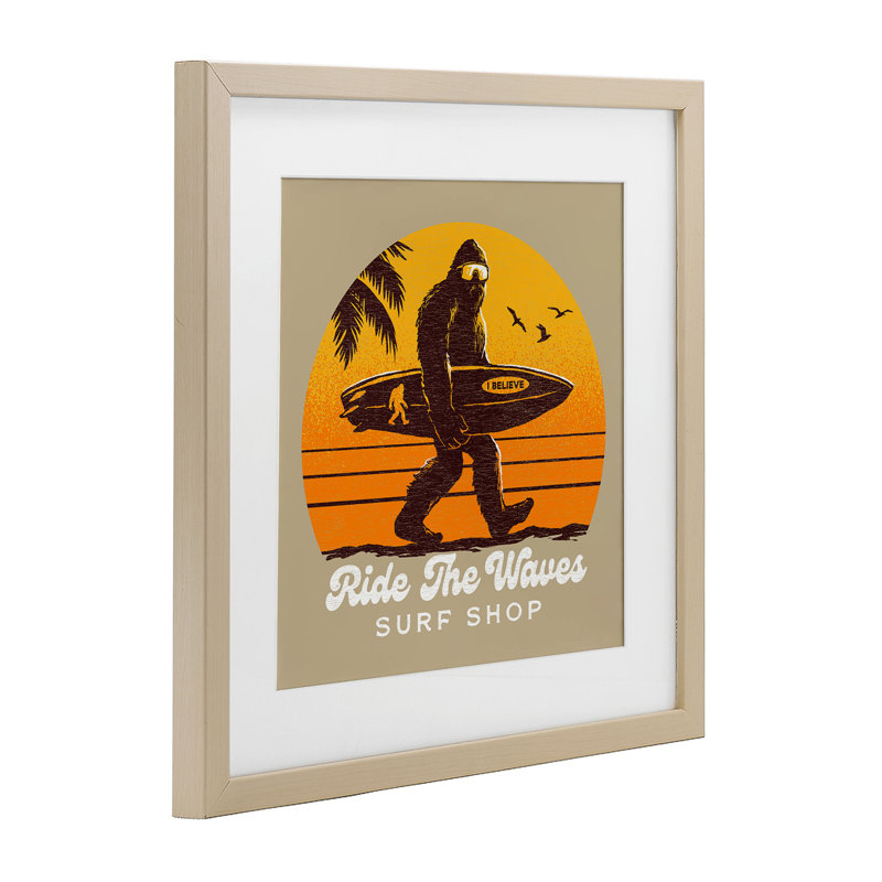 «Ride The Waves Surf Shop», impression sous verre, conception de Jedco Brands Inc., H 13 po x l 13 po