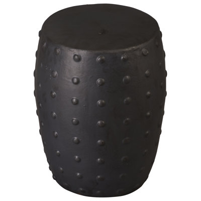 Stud Ceramic Round Planter with Drainage Hole