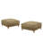 Upholstered Camel Square Corduroy Ottoman with Solid Wood Legs, Ottoman Modular Part For Sectional Sofa-1619641491