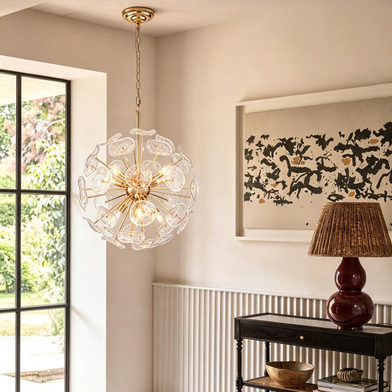 Colstrip 8-Light Iron Dimmable Sputnik Chandelier