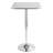 Contemporary Adjustable Square Bar Table in Silver